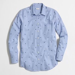J Crew End on End Shirt in Anchor